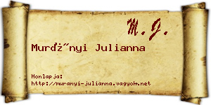 Murányi Julianna névjegykártya